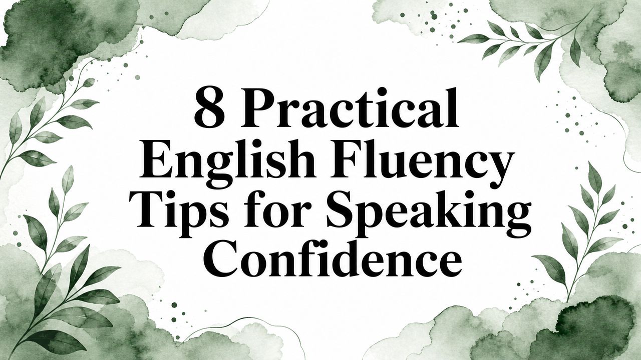 8 Practical English Fluency Tips for Speaking Confidence