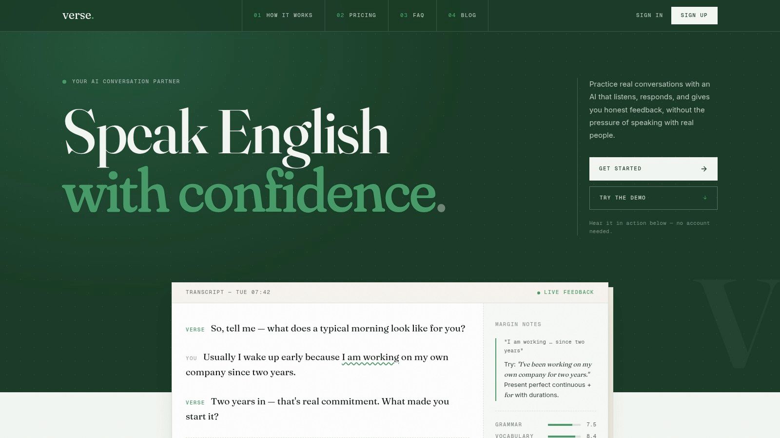 Screenshot from https://verse.academy