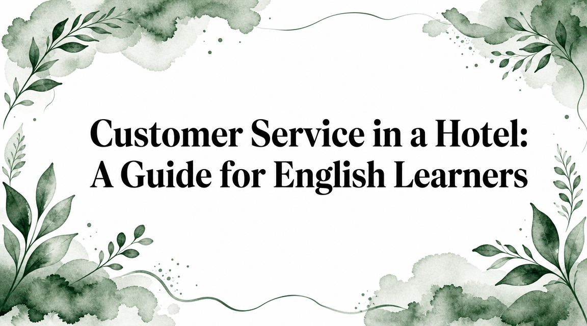 Customer Service in a Hotel: A Guide for English Learners