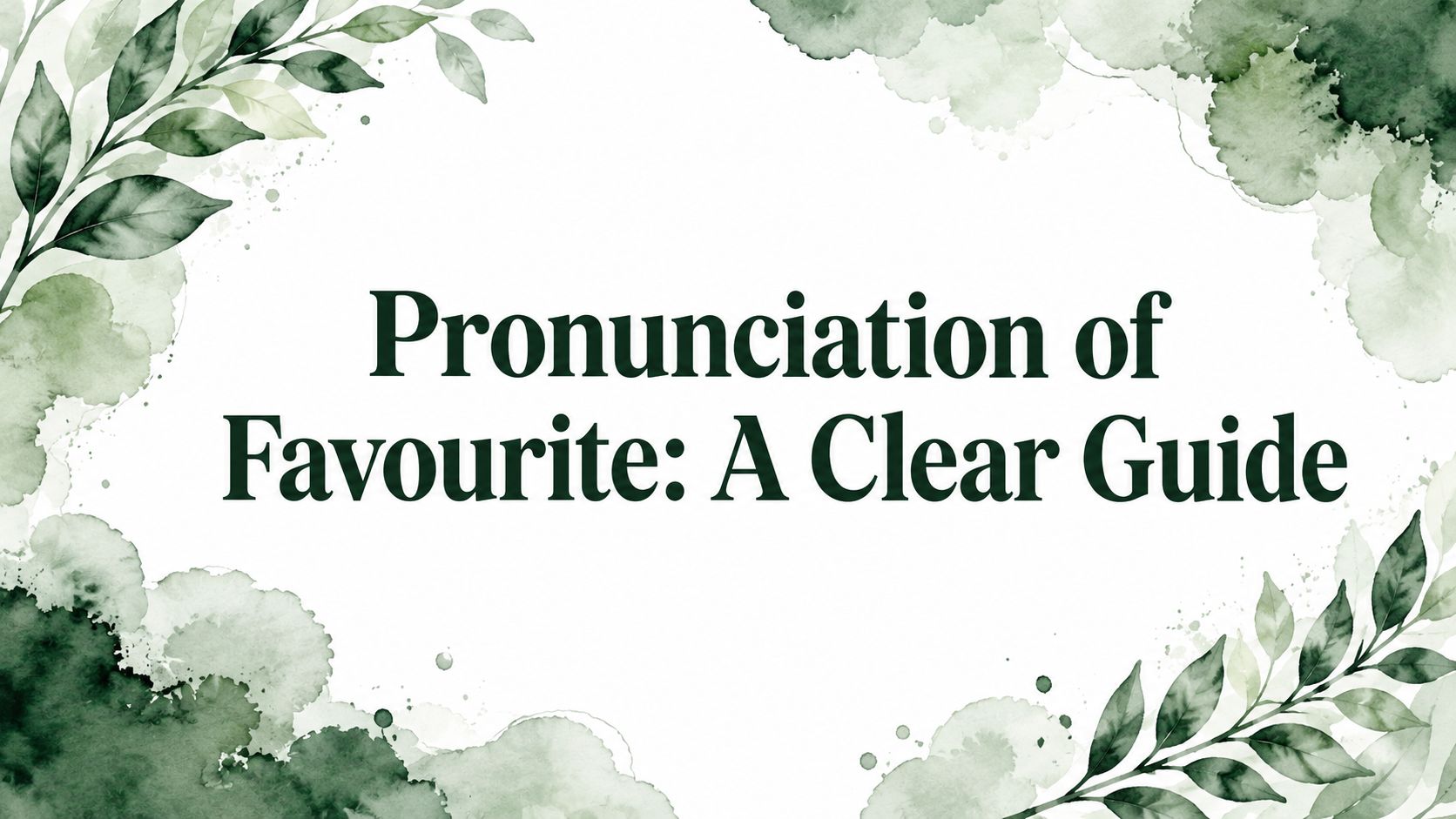 Pronunciation of Favourite: A Clear Guide